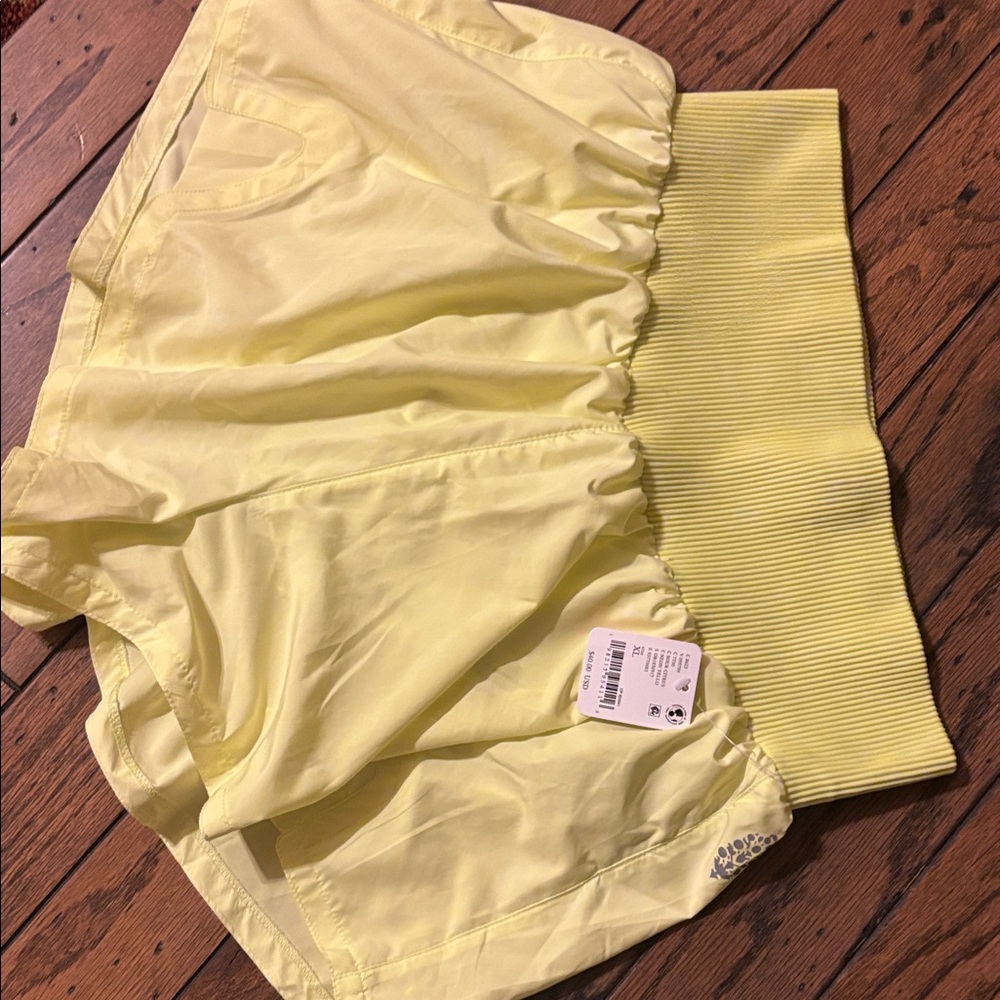 Free people movement Neon Yellow Shorts.